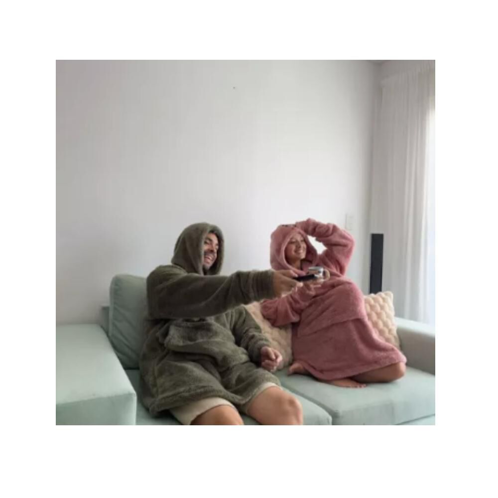 Poleron Felpa Con Capucha Manta Polar Bata Frazada Inviern image number 21.0