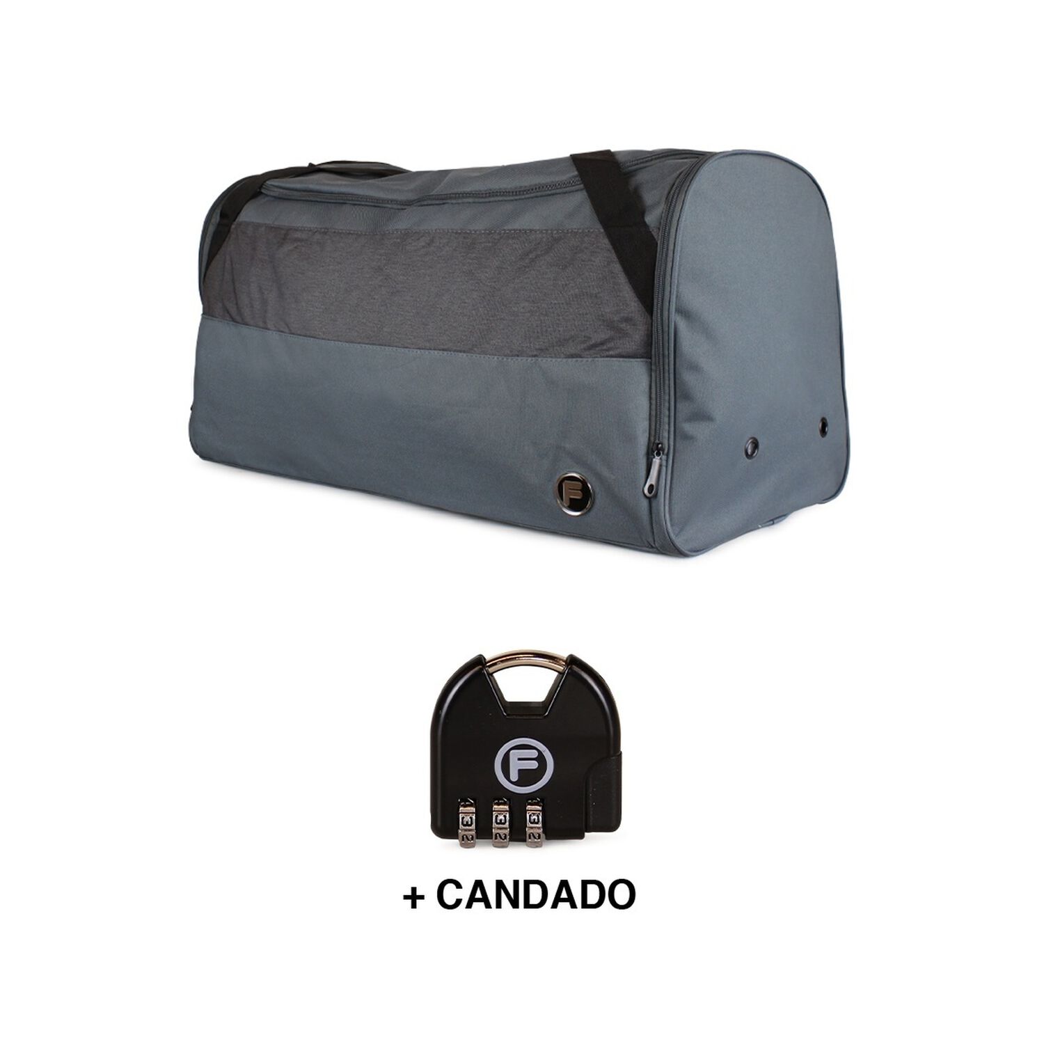 Bolso Eder L 144 Lts Gris + Candado F image number 1.0
