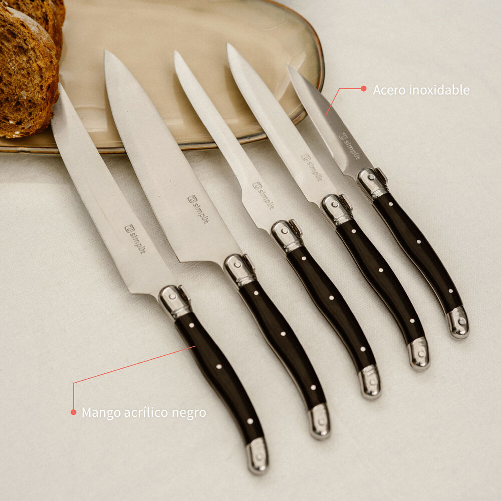Set Cuchillos 5 Pcs Paris Acero Inoxidable Simplit image number 3.0