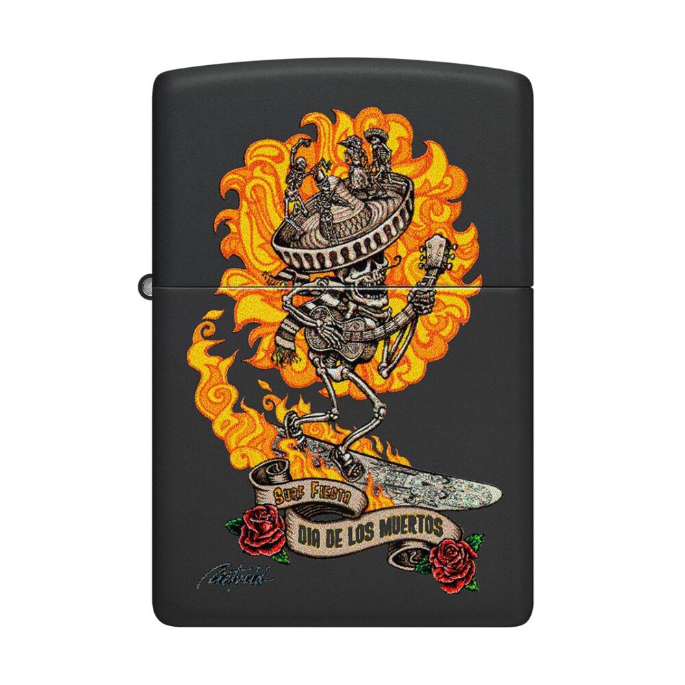 Encendedor Zippo Rietveld Dia De Los Muertos Negro Zp48954 image number 0.0