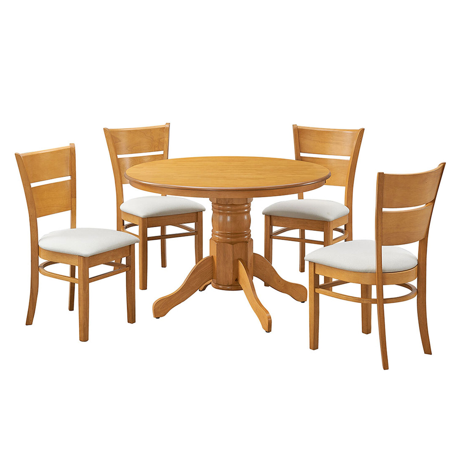 Juego De Comedor Bristol Caramelo 106 Cm 4 Sillas Marfil image number 0.0
