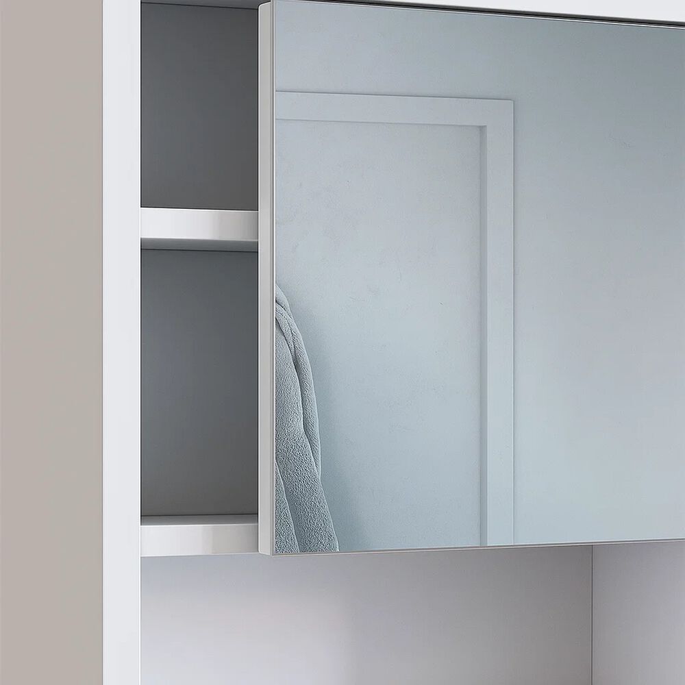 Estante Repisa De Ba&ntilde;o Con Espejo 40x15x50 image number 5.0