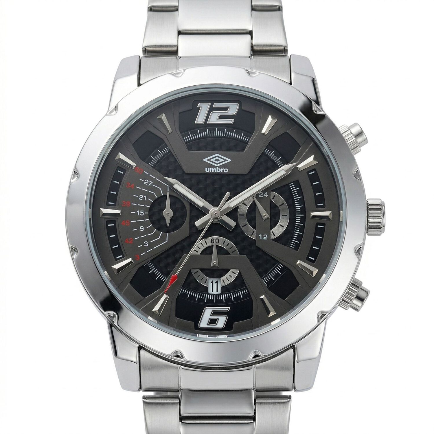 Reloj An&aacute;logo Hombre Umbro Plus Plateado Umbp-1500-78 image number 0.0