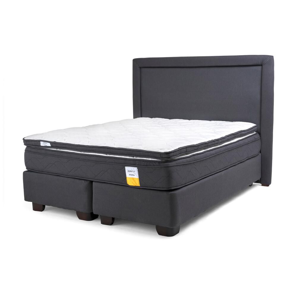 Cama Americana Drimkip Eurotop / Super King / Base Dividida + Respaldo + Topper image number 2.0