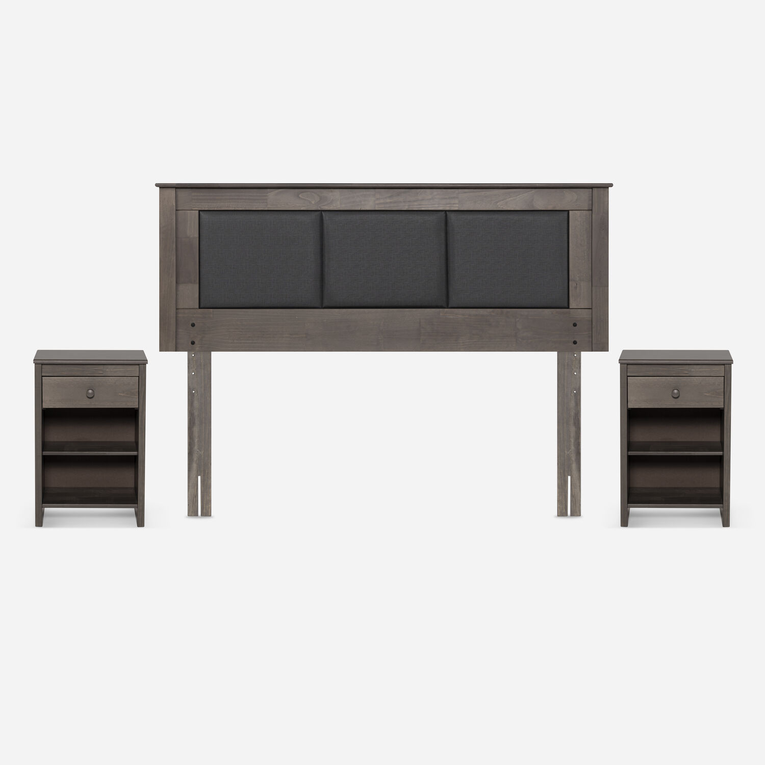 Cama Europea Rosen New Style 4 Plus / 2 Plazas / Base Dividida  + Set Maderas Rachel Gris image number 2.0