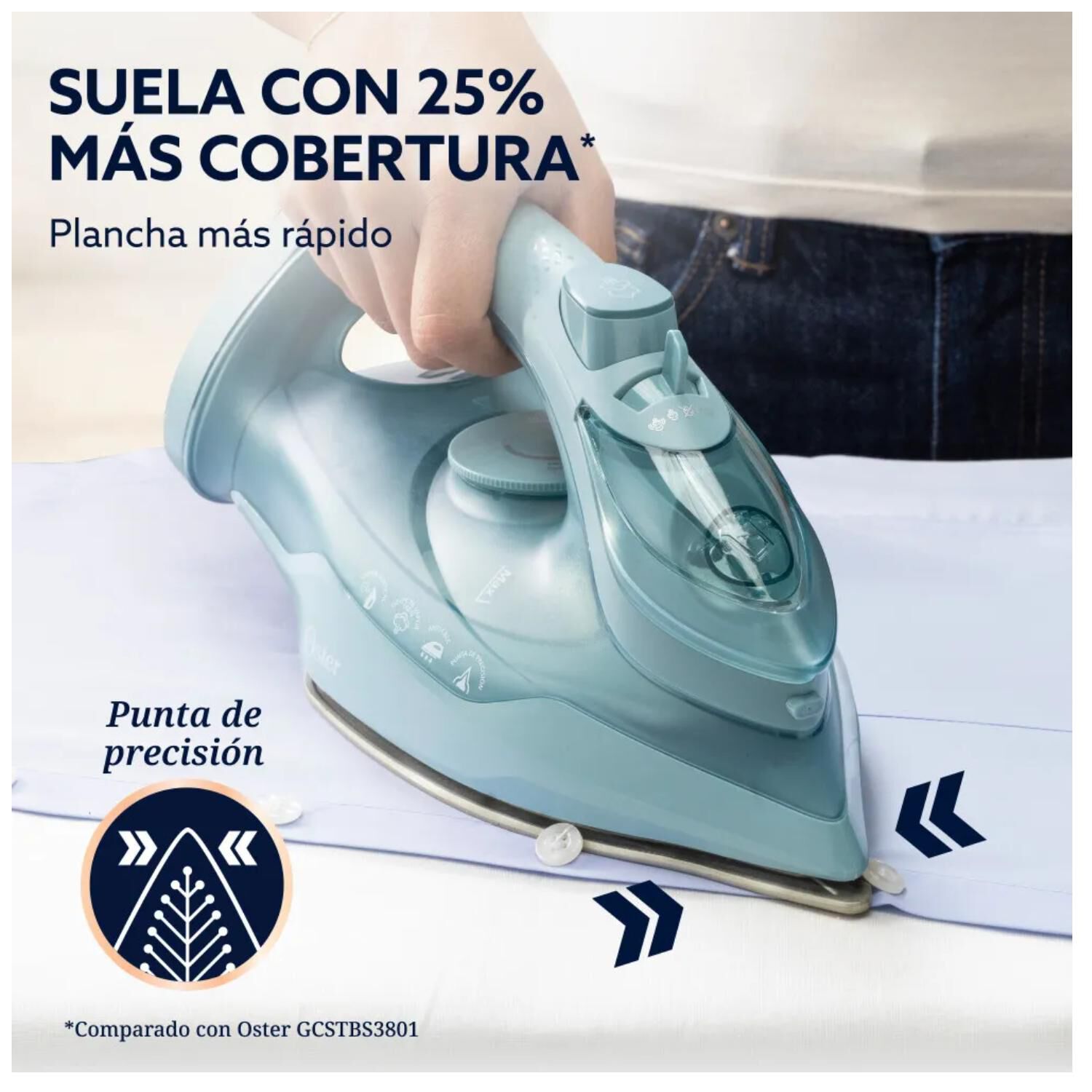 Plancha A Vapor 1600w Aeroglide Gcstac7001-052 Oster image number 1.0