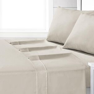 Sabana Andes 180 Hilos Lisa Beige 2 Plazas