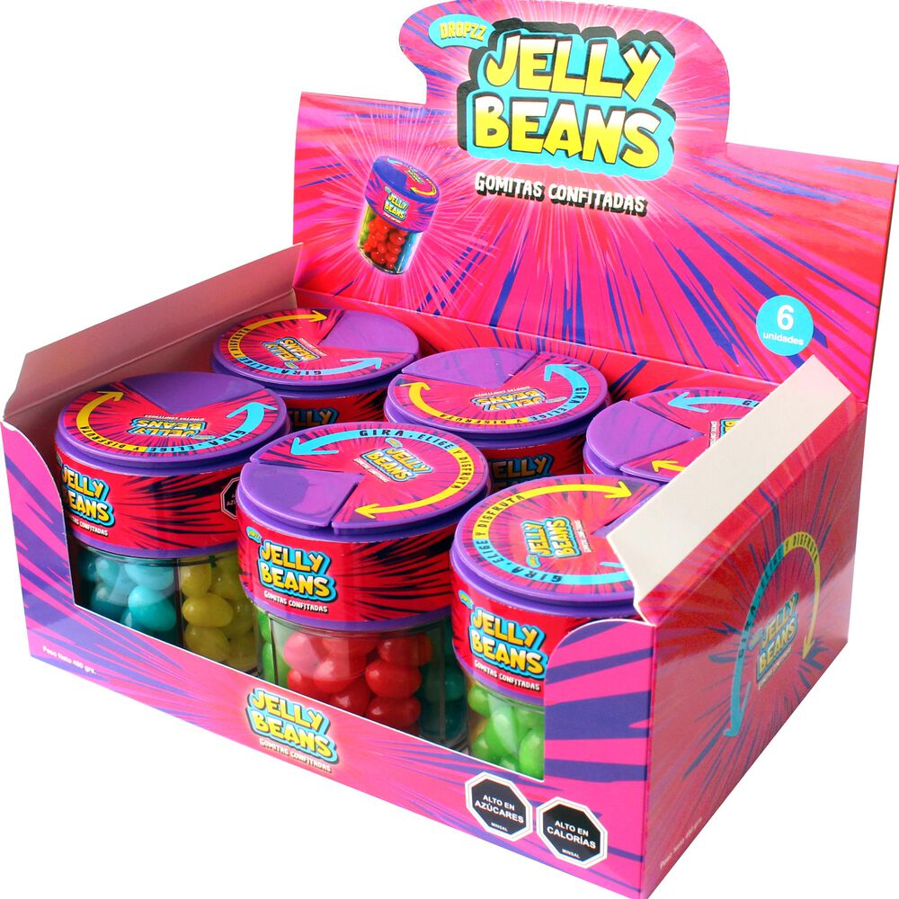 Display 6 Frascos Gomitas Confitadas Surtidas Jelly Beans image number 0.0