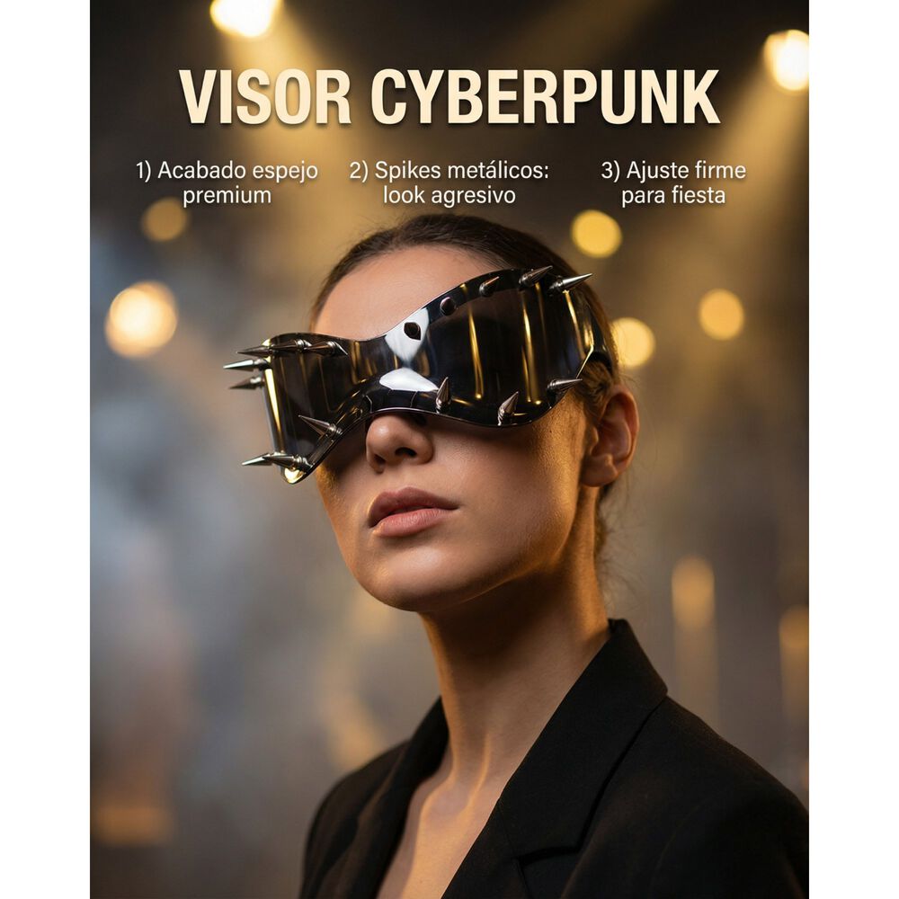 Lentes Premium Steampunk Para Fiestas Reggaet&oacute;n Metaleros image number 5.0