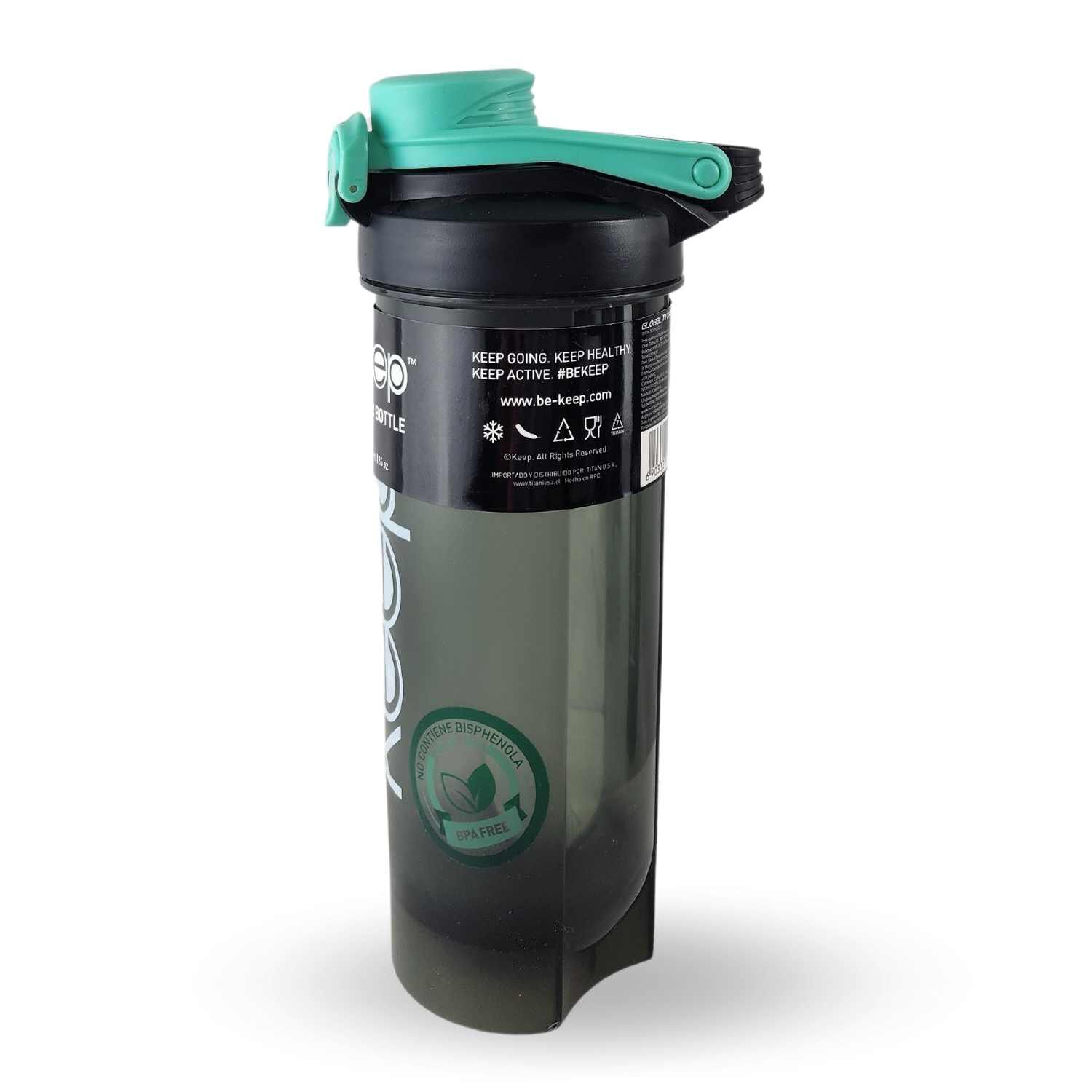Botella Shaker Keep 700ml Sport Outdoor Gimnasio Turquesa image number 1.0