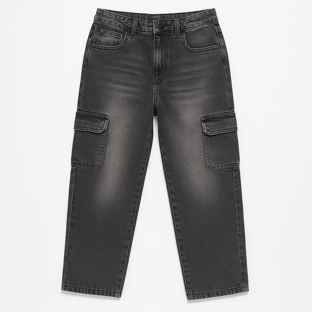 Pantal&oacute;n Jeans Cargo Ni&ntilde;o Denim Estilo Urbano image number 2.0
