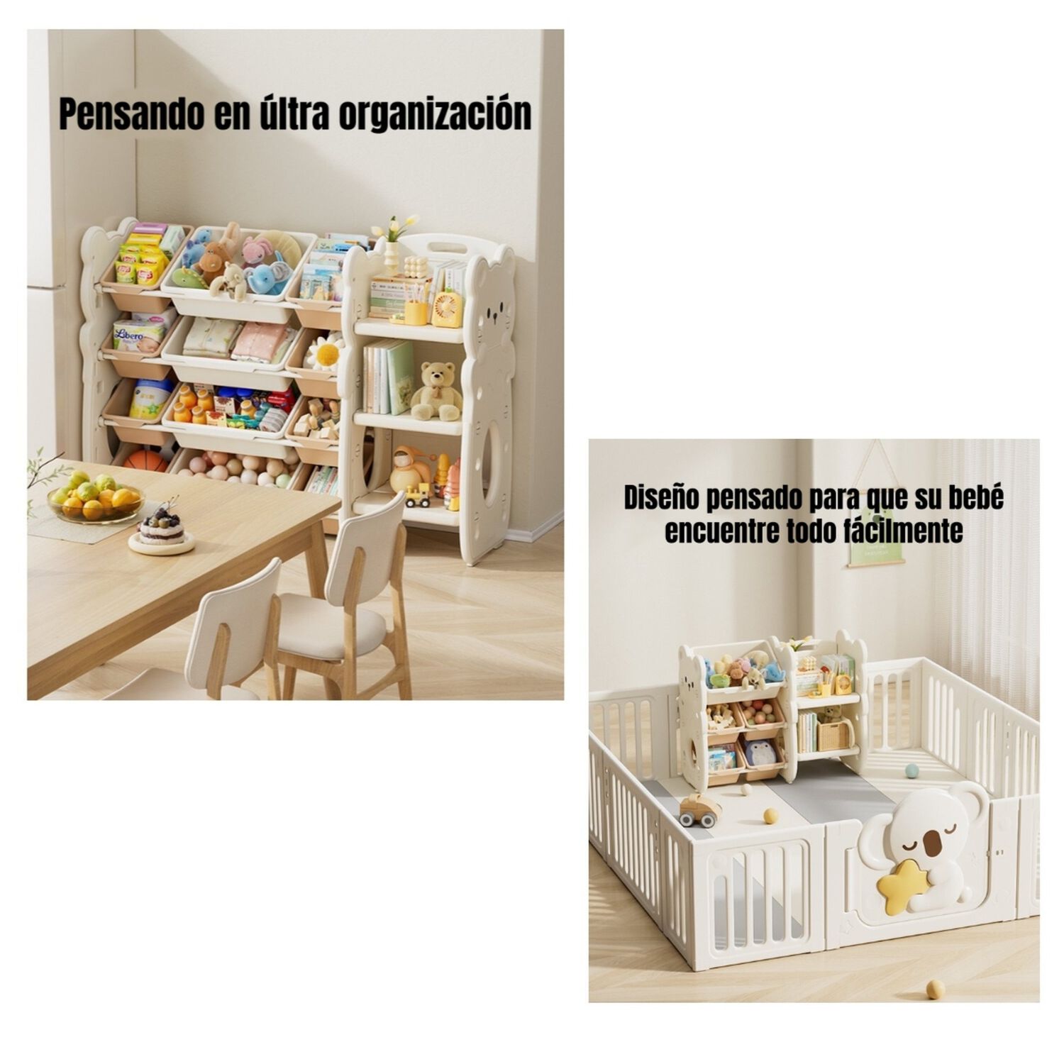 Estante Infantil Organizador De Juguetes Love Lubabycas image number 4.0