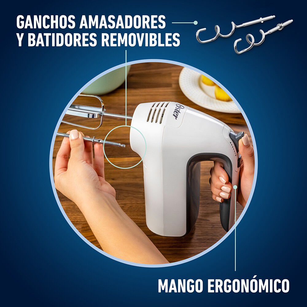 Batidora De Mano Oster Blanca 6 Velocidades Funcion Turbo Fpsthm3532 image number 3.0