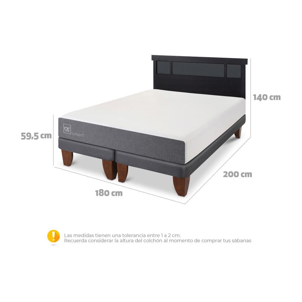Cama Europea Cic Smart / King / Base Dividida + Respaldo image number 5.0