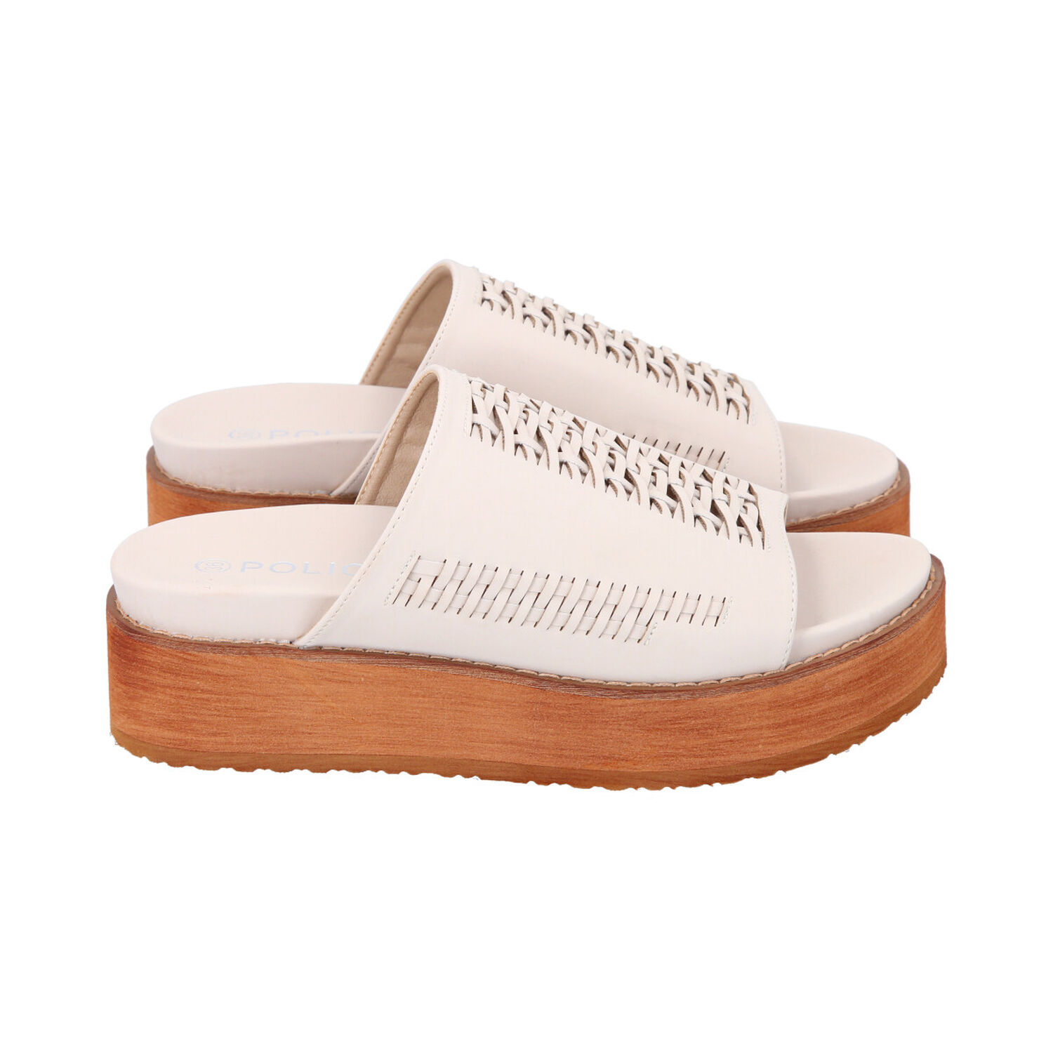 Sandalia Mujer Beige Plataforma Kika Police image number 2.0