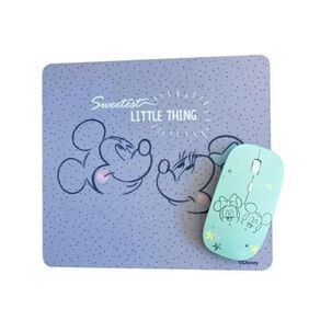 Kit Mouse Inalambrico Usb 3b Y Mousepad Gris Minnie Mouse