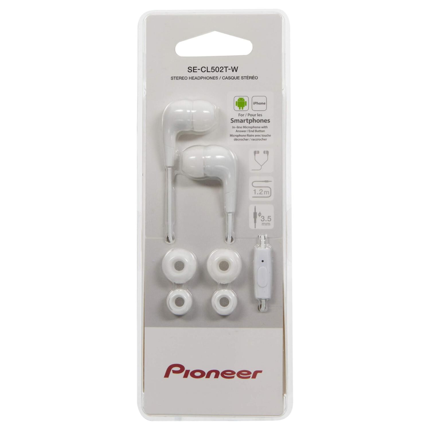 Audifonos In Ear Jack 3.5mm 1.2m Blanco Se-cl502 image number 2.0