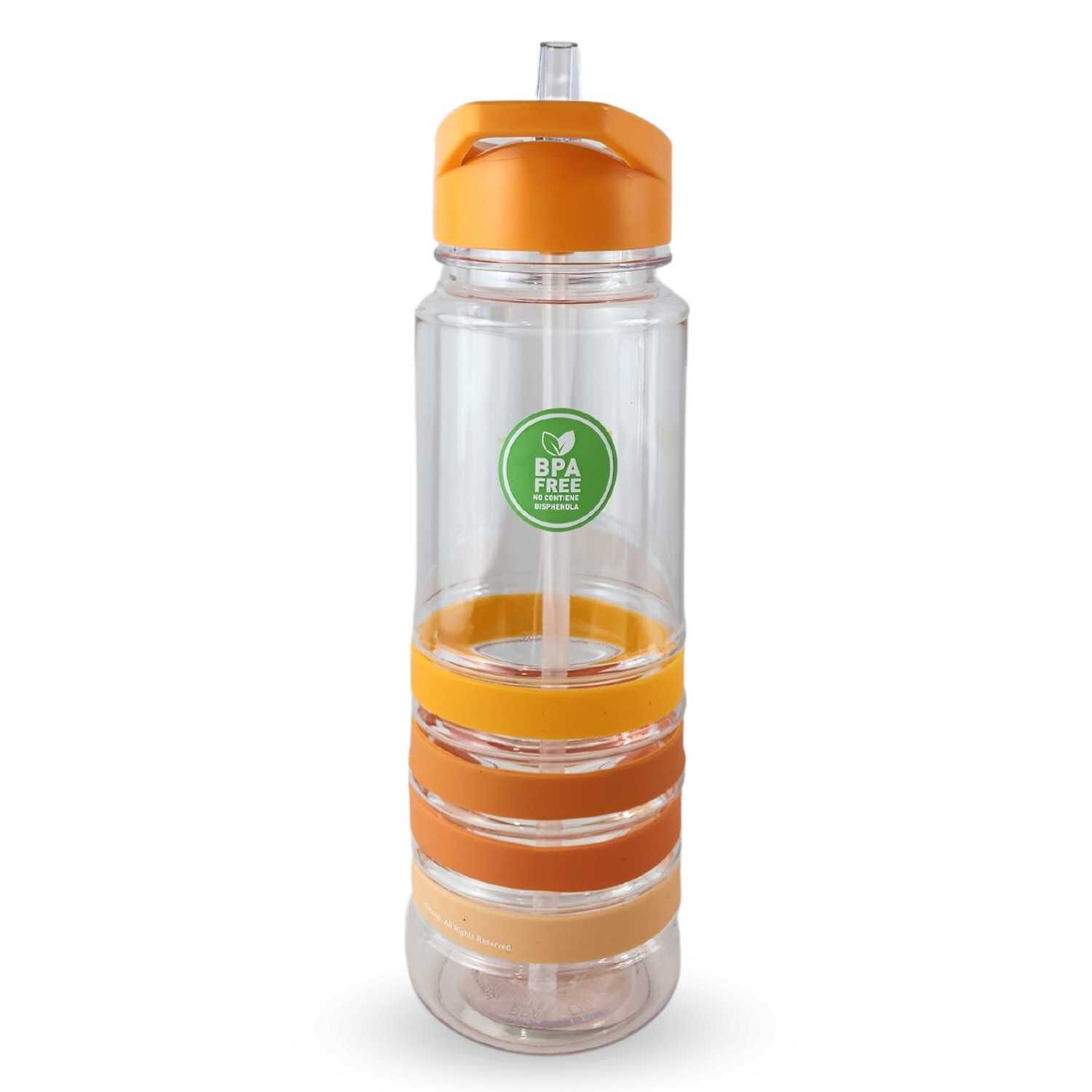 Botella Keep Bandas Colores 750ml Agua Bebidas Naranja image number 2.0