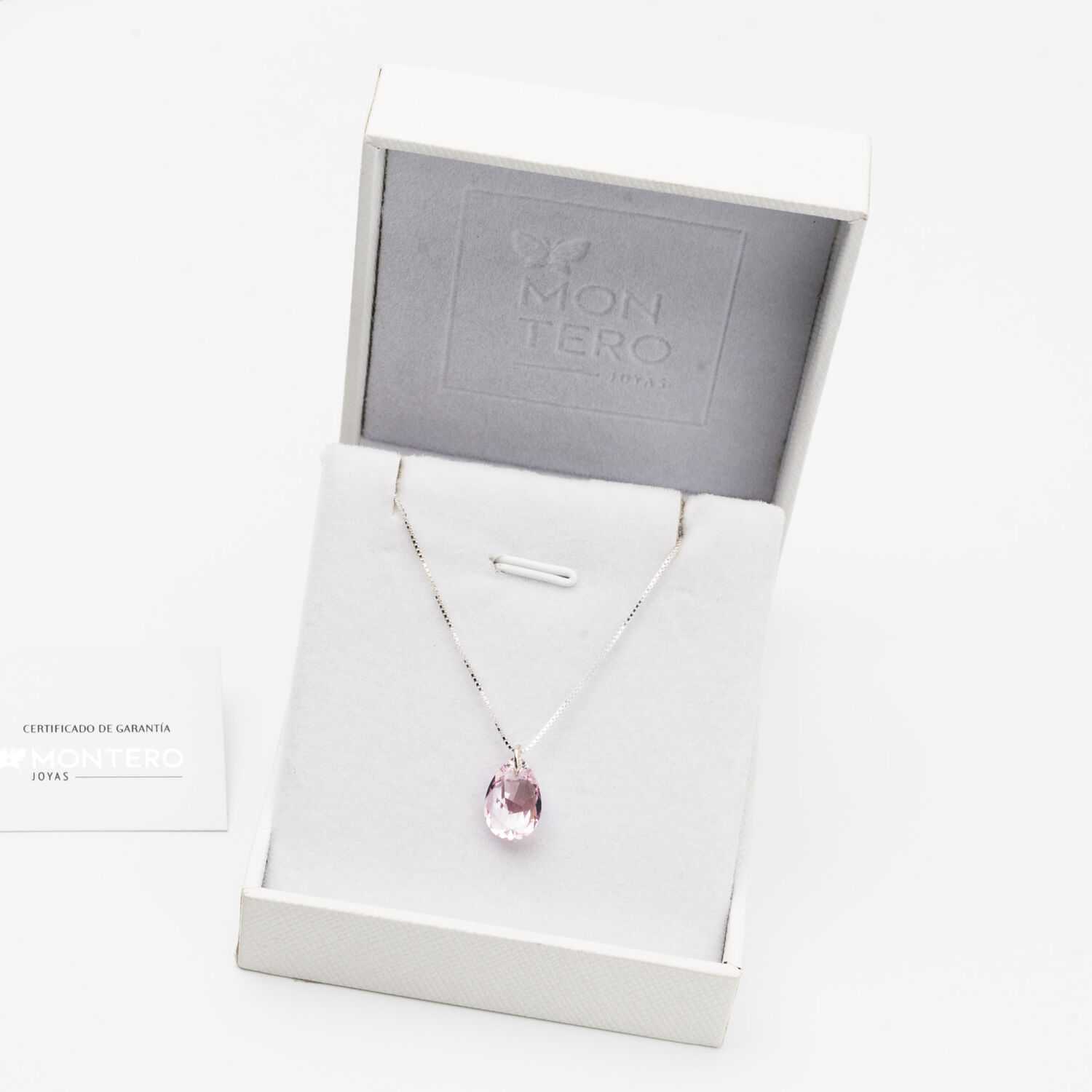 Collar Gota De Luz Con Cristales Genuinos Light Rose image number 2.0