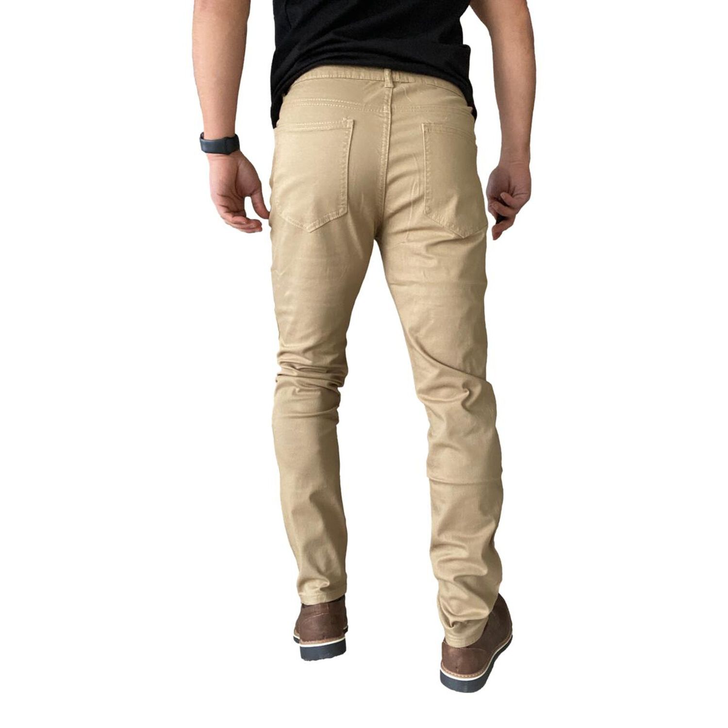 Pantal&oacute;n Tela Elasticado Slim Fit Colores image number 34.0