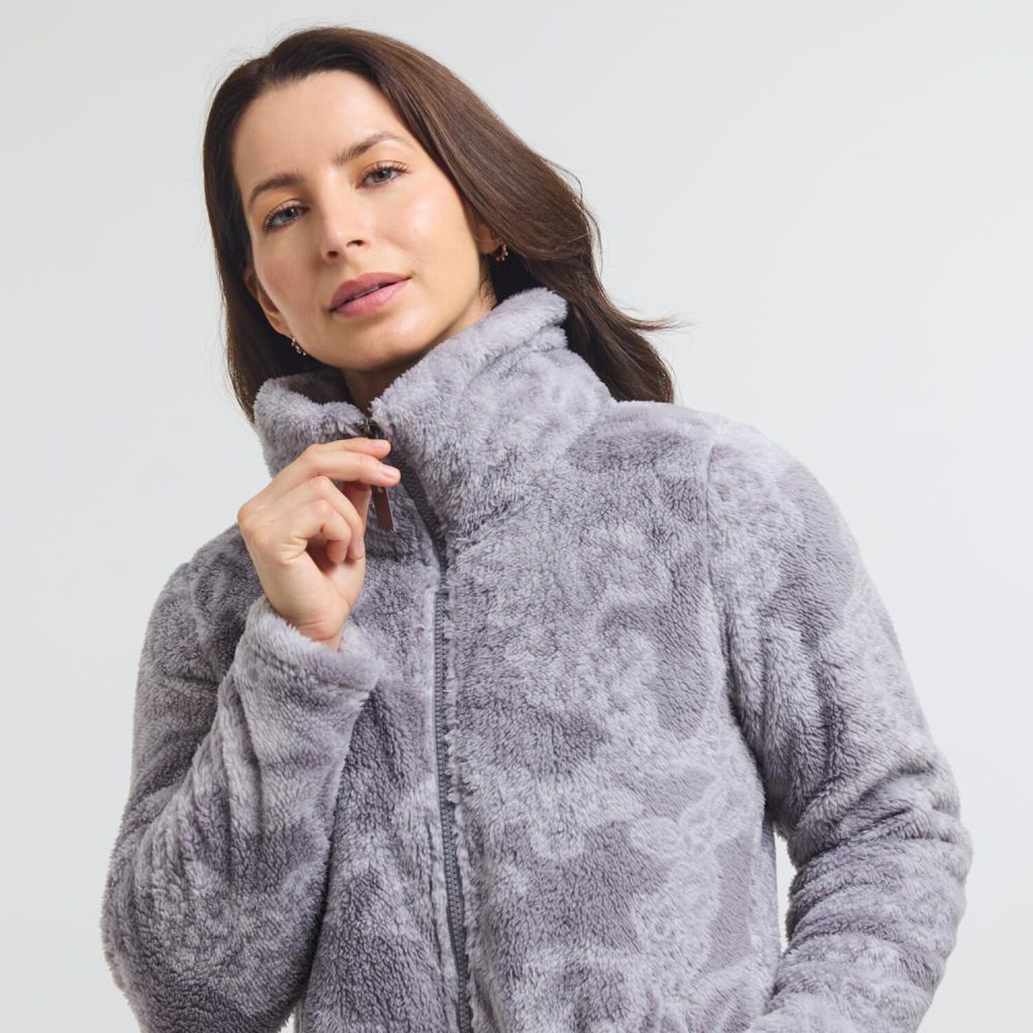 Poler&oacute;n Print Polar Fleece Regular Cuello Alto Mujer Geeps image number 4.0