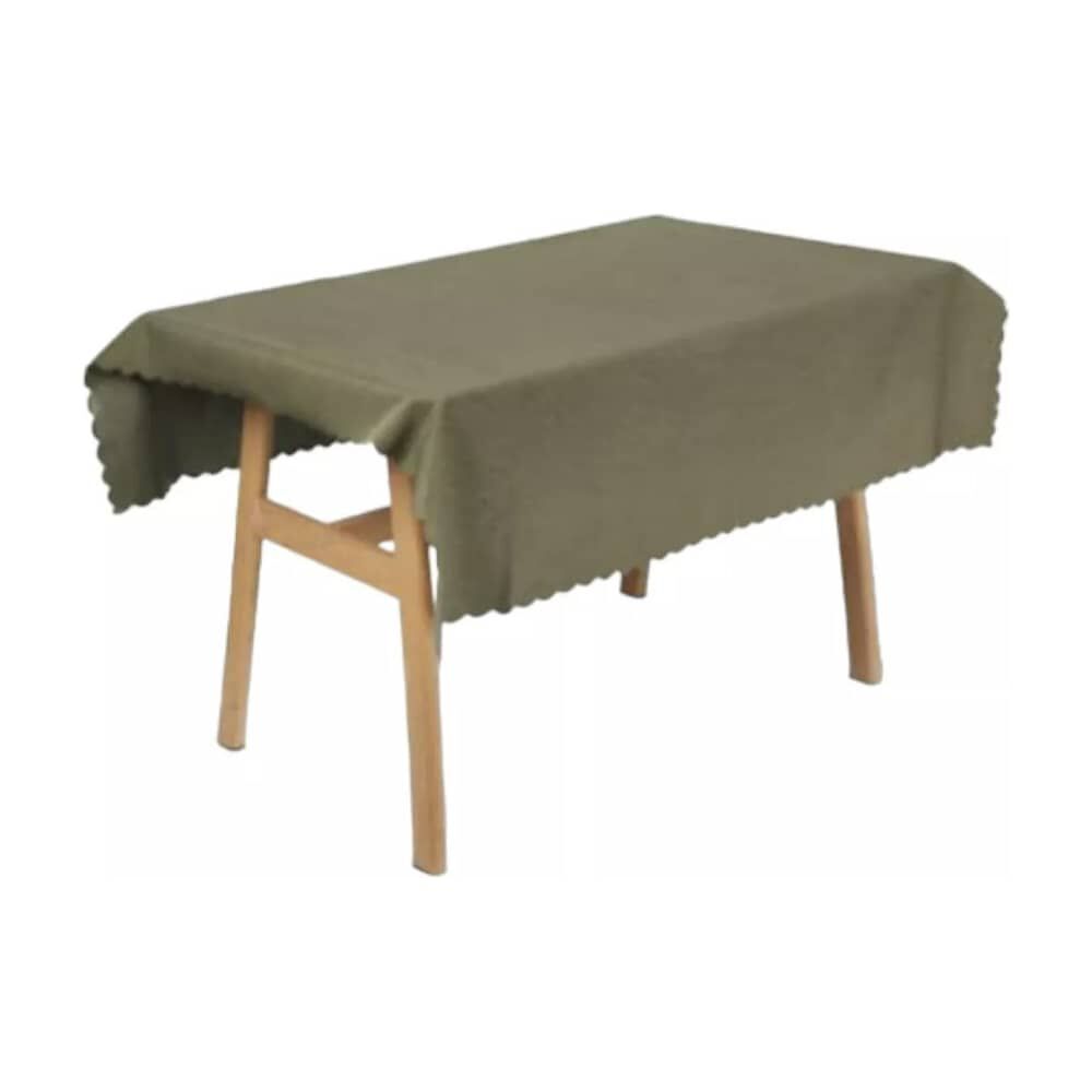 Mantel De Mesa Impermeable Liso Un&iacute; Color 140x140cm Verde Musgo image number 2.0