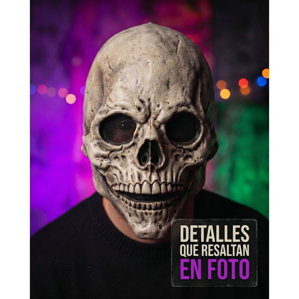 Mascara Calavera De Terror Realista Halloween image number 4.0