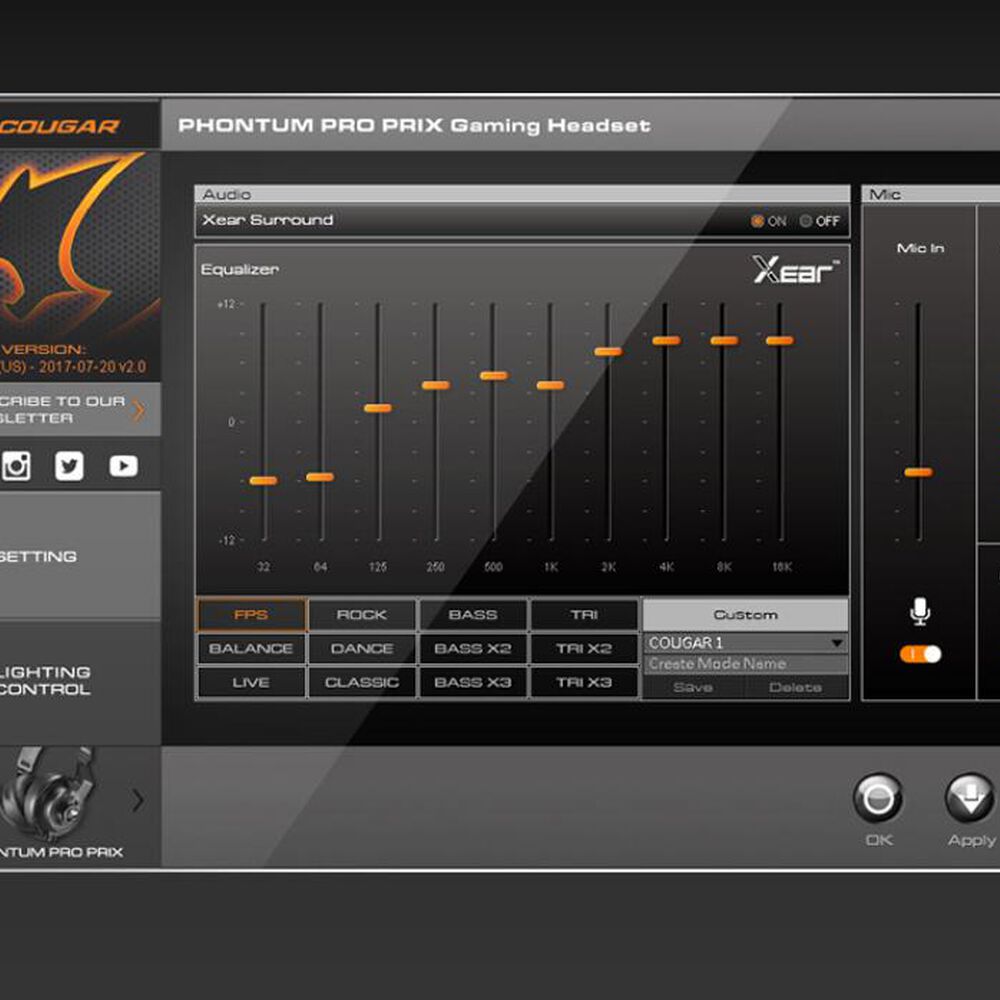 Audifonos Cougar Phontum Pro Prix Usb 7.1 Multiplataformas image number 7.0