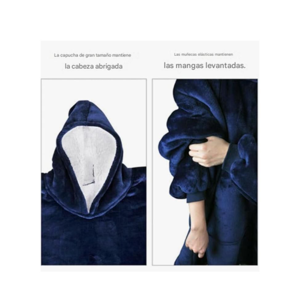 Poleron Felpa Con Capucha Manta Polar Bata Frazada Inviern image number 33.0