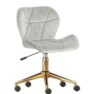 Silla Escritorio Mariposa Felpa Pedestal Dorado