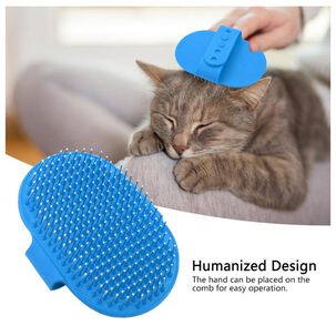 Cepillo De Goma Flexible Para Baño De Mascotas
