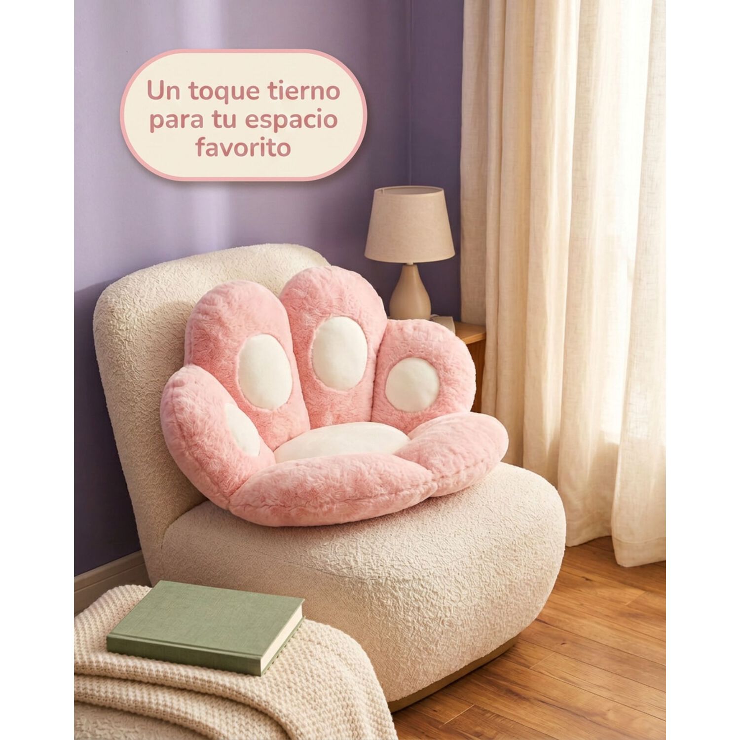 Coj&iacute;n Almohada Mano De Gatito Suave 70x61 image number 24.0