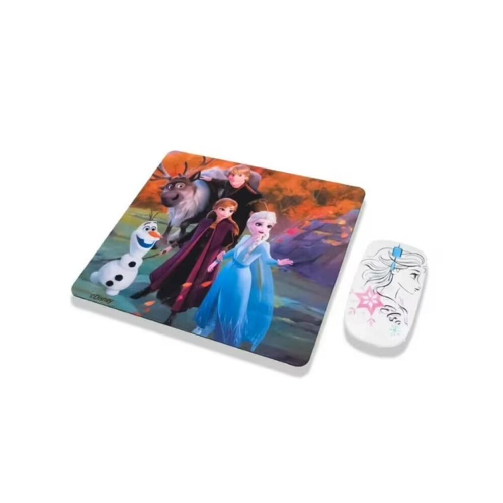 Kit Mouse Inalambrico Usb 3b Y Mousepad Frozen image number 2.0