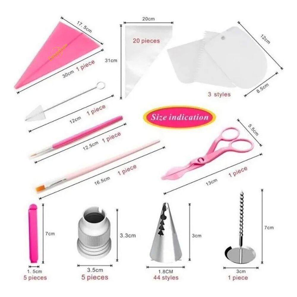 Set Boquillas Decoración Pastelería 83 Piezas Profesional image number 3.0