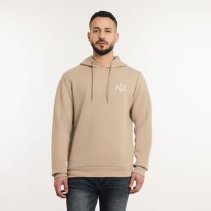 Polerón Liso Cuello Redondo Con Capucha Hombre Az Black