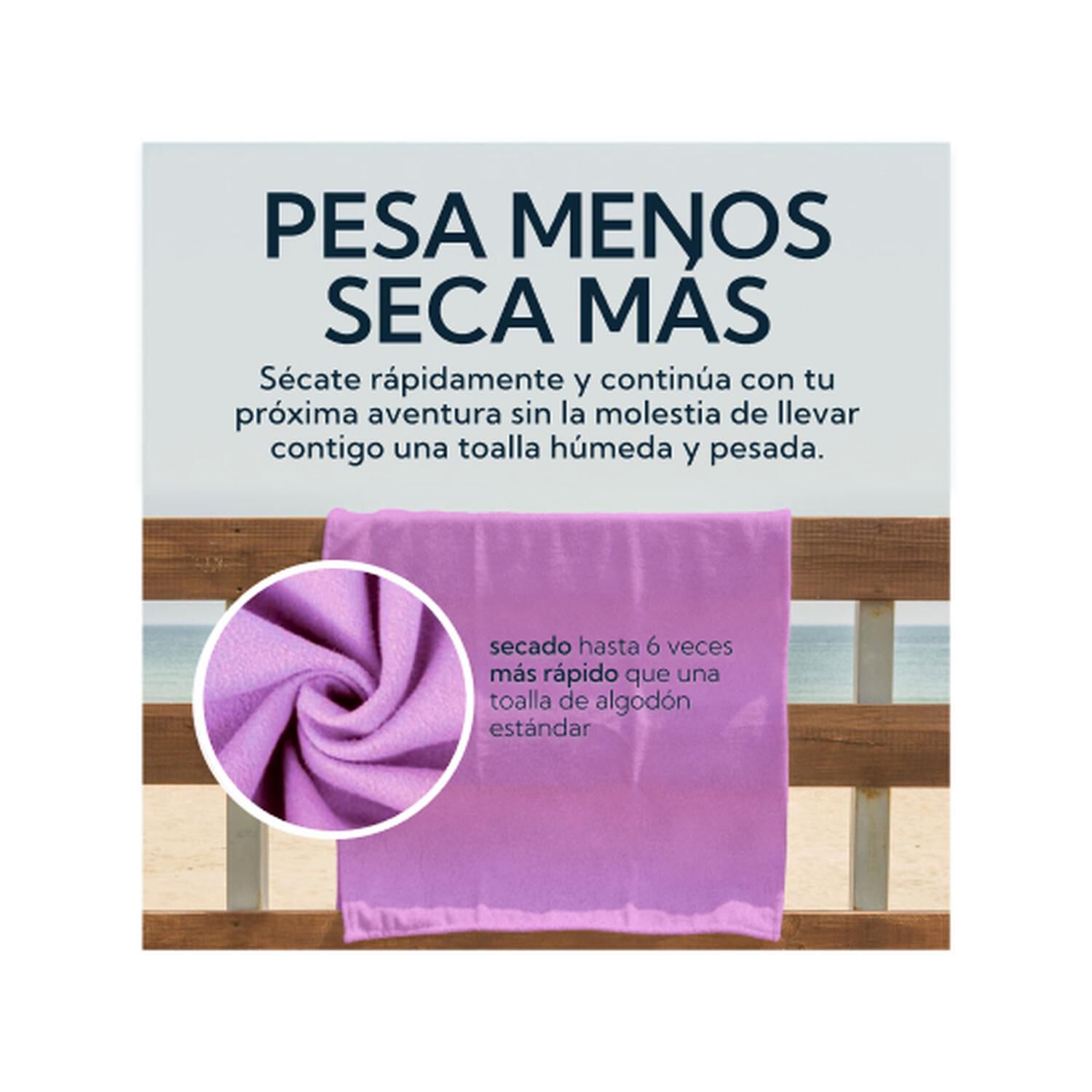 Pack 2 Toallas Microfibra Suede Morada image number 5.0