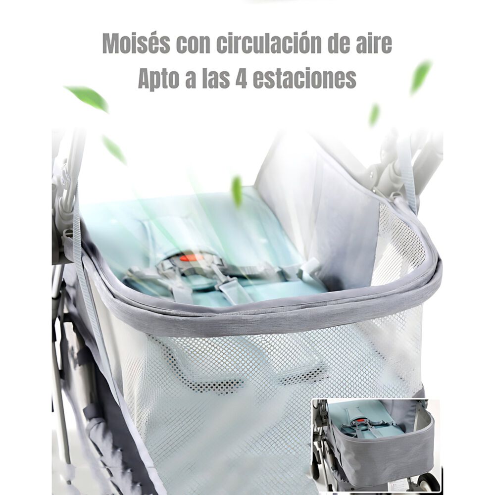 Coche De Paseo Reversible Rubik Gris Lubabycas image number 6.0