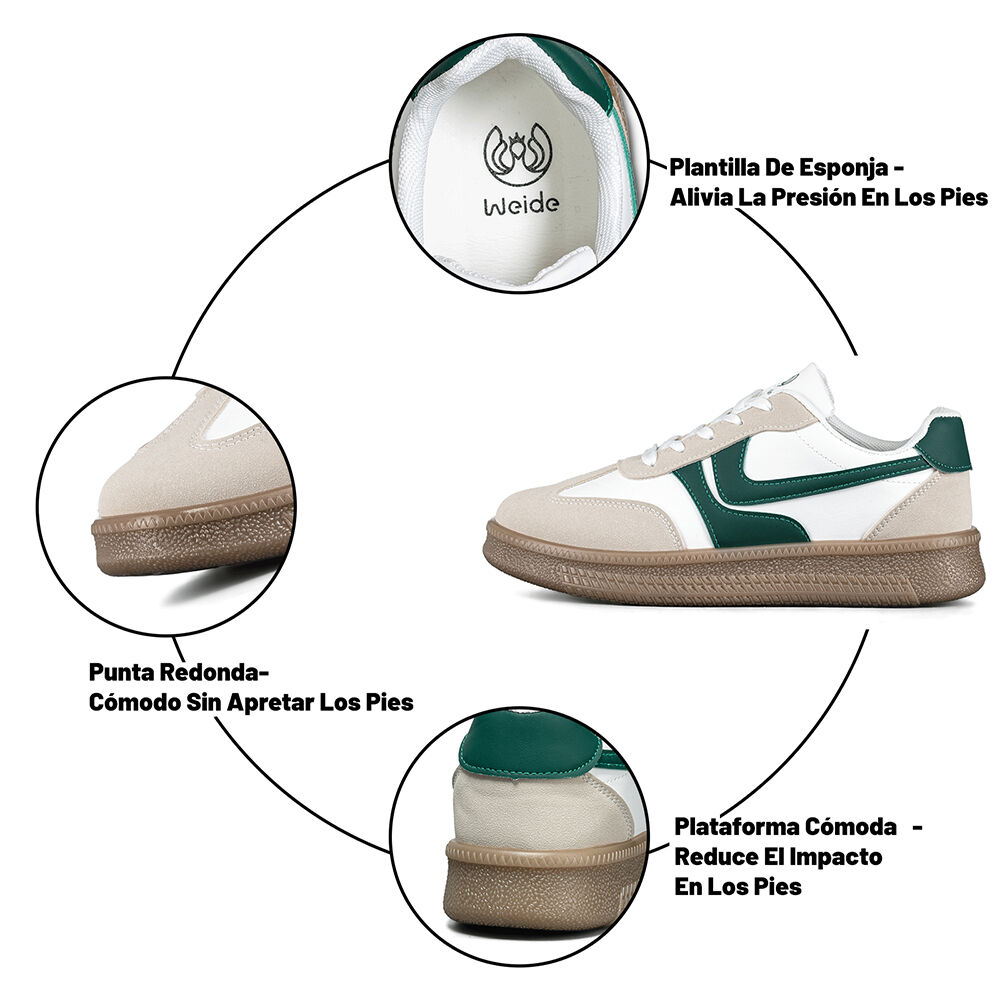 Zapatilla Casual Urbana Mujer Con Plataforma Weide Hx500 image number 9.0