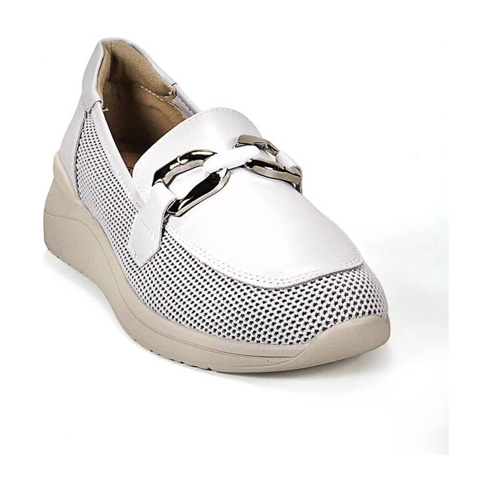 Mocas&iacute;n Cuero Zully Blanco image number 3.0