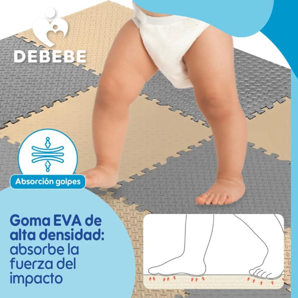 Alfombra De Juegos Infantil Eva 8 Pzas 10mm 60x60 Antigolpes image number 3.0