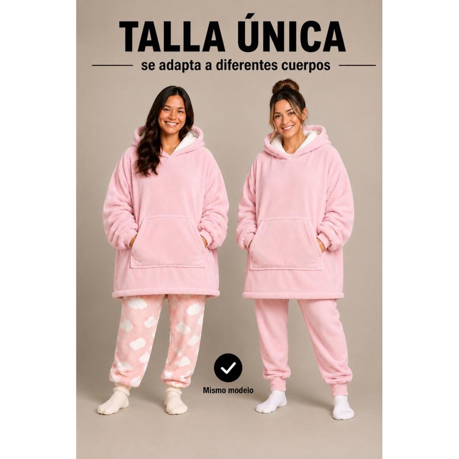 Poleron Felpa Capucha Manta Polar Invierno Unisex Talla Unic image number 65.0