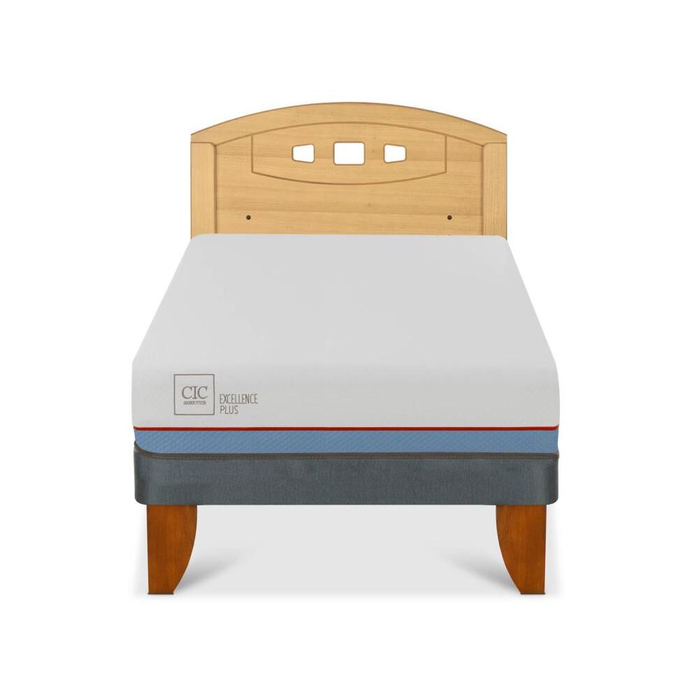 Cama Europea Cic Excellence Plus / 1.5 Plazas / Base Normal + Respaldo image number 0.0