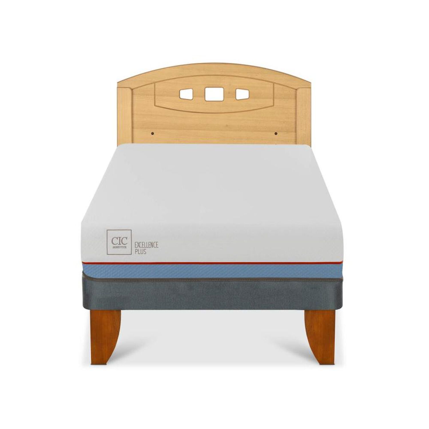 Cama Europea Cic Excellence Plus / 1.5 Plazas / Base Normal + Respaldo image number 0.0