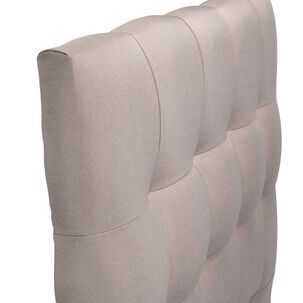 Respaldo Alicante Con Patas Tela 1 Plaza Beige
