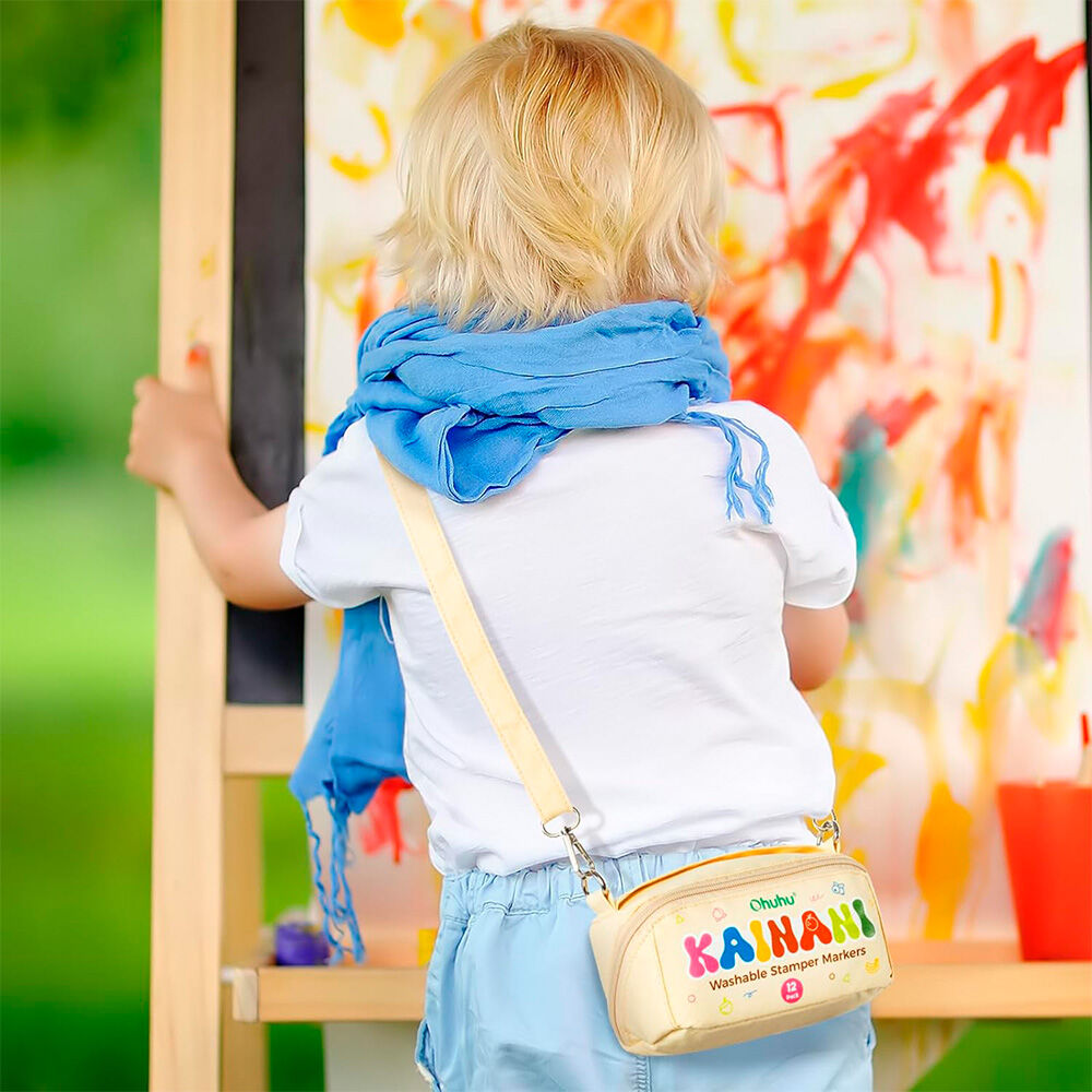 Ohuhu 12 Stamper Marcadores Lavables Base Agua Doble Punta image number 6.0