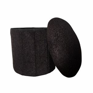 Puff Ba&uacute;l Redondo Boucl&eacute;