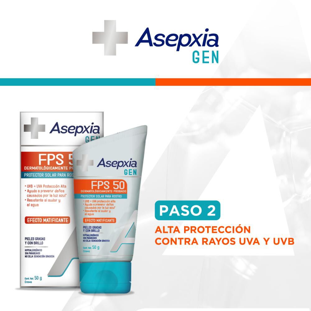 Pack Asepxia Gen Crema Matificante + Fps 50 image number 2.0