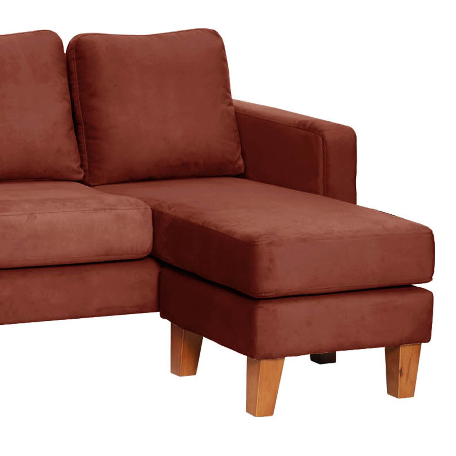 Seccional Venecia Intercambiable Tela Velvet Chocolate image number 4.0