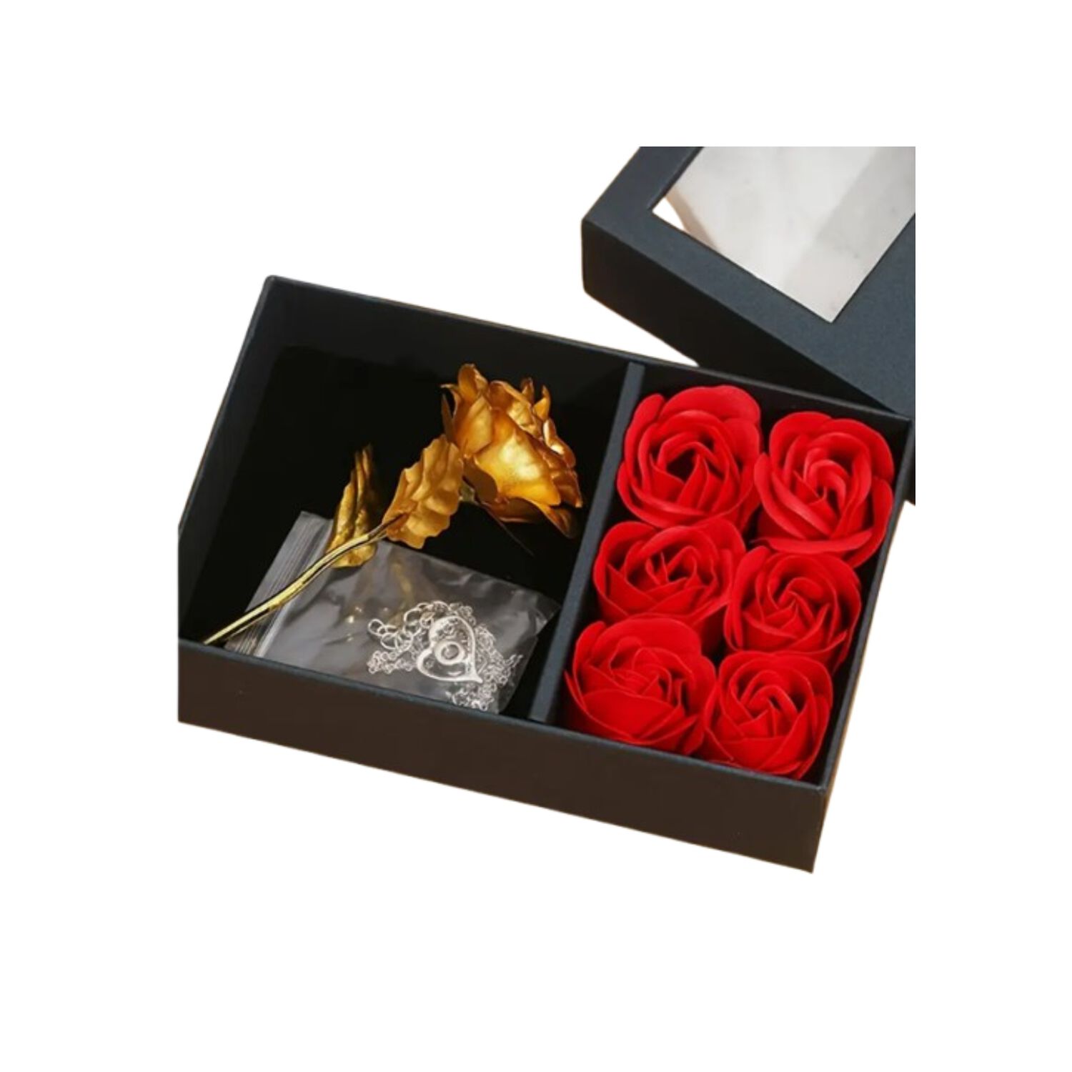 Caja Joyer&iacute;a De Flores Eternas Y Collar Love Mujer Amor image number 7.0