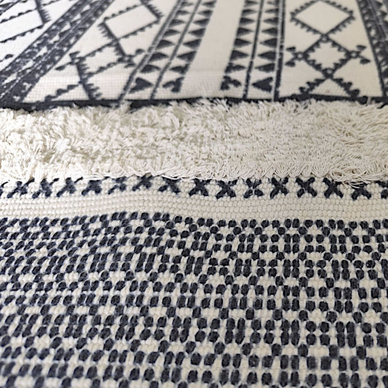 Bajada De Cama Bordada Kilim De Estilo Etnico 60x90cm Md70 image number 2.0
